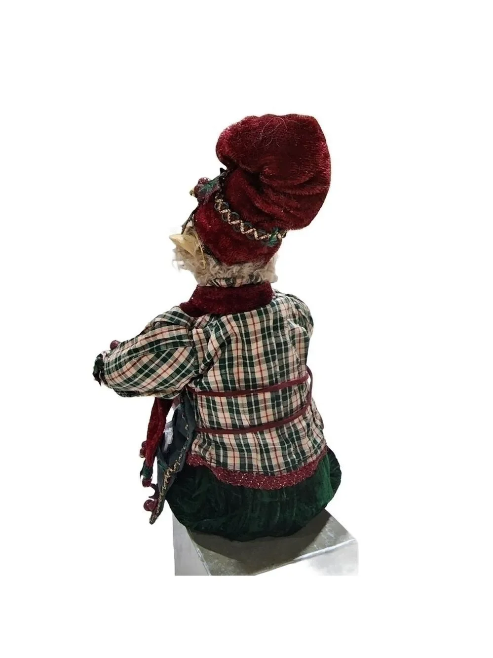 Santa's Helper Head toy maker Elf posable figure 19
